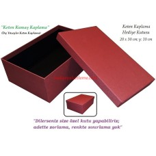 HEDİYE KUTUSU (KTBD002) KETEN KAPLAMA