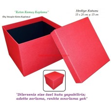 HEDİYE KUTUSU (KTKI002)  KETEN KAPLAMA