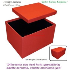 HEDİYE KUTUSU (KTKI004) KETEN KAPLAMA