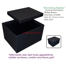HEDİYE KUTUSU (KTSİ008)  KETEN KAPLAMA