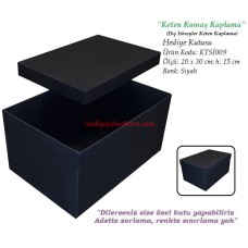HEDİYE KUTUSU (KTSİ009)  KETEN KAPLAMA
