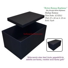 HEDİYE KUTUSU (KTSİ011)  KETEN KAPLAMA